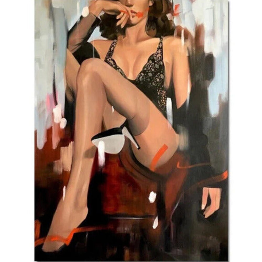 Modern Art Woman In Lingerie Canvas Print 11.8" x 17.7" Stunning! NEW! Home & Garden:Home Décor:Posters & Prints Style Your Walls
